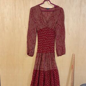 Frenzii LA  Red multi Patterned Dress. Medium